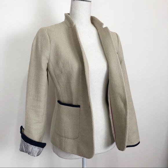 Banana Republic Jackets & Blazers - Banana Republic Tan Burlap look Cropped Blazer